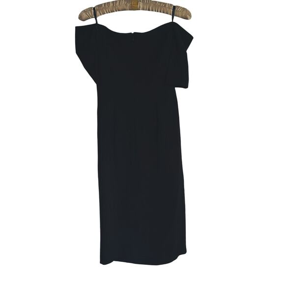 Vince Camuto Off Shoulder Popover Cocktail Dress Black Size 6 Elegant Event LBD - Picture 4 of 14